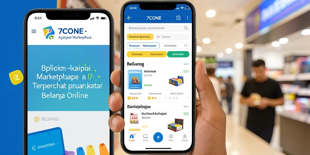 Antarmuka 7CONE yang mudah digunakan untuk belanja online.
