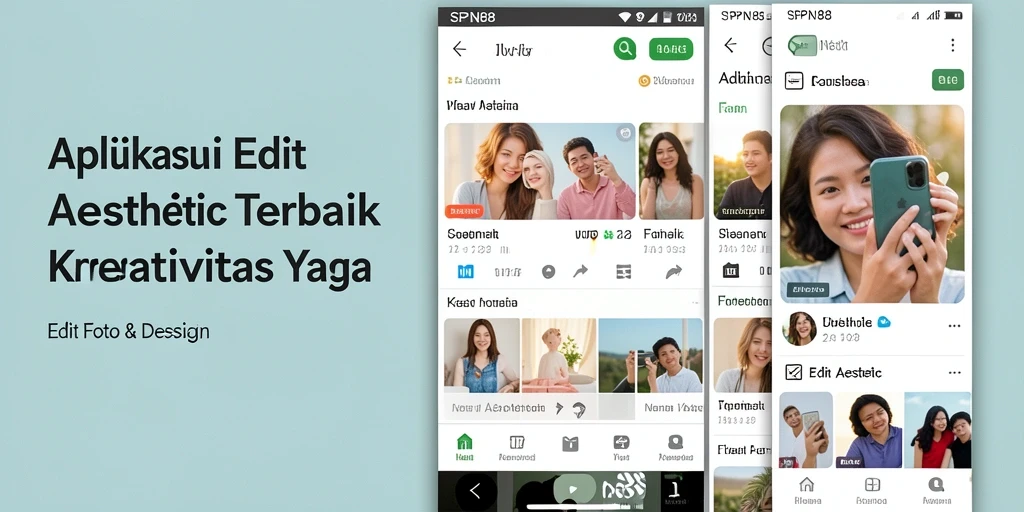 Antarmuka dan fitur editing foto aesthetic SPN88 yang menawan.