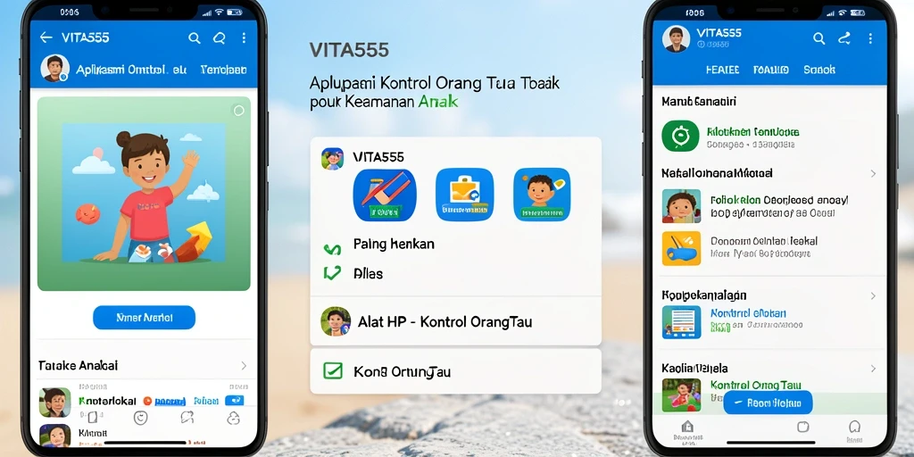 Tampilan antarmuka VITA555 yang intuitif dan fungsional untuk kontrol orang tua.